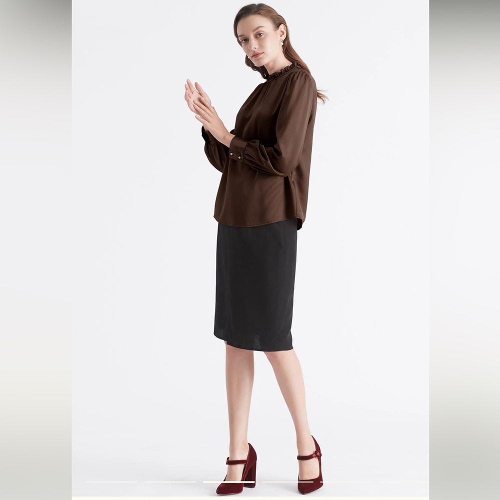 BCBG MaxAzria Chocolate Blouse